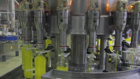 Production of Liquid Detergent, Bottling Stock Footage 265502207