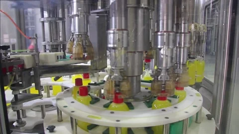 Production of Liquid Detergent, Bottling Stock Footage 265502220