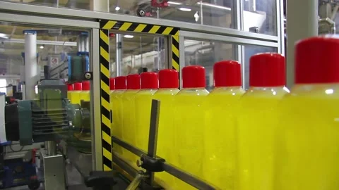 Production of Liquid Detergent Stock Footage 265502329