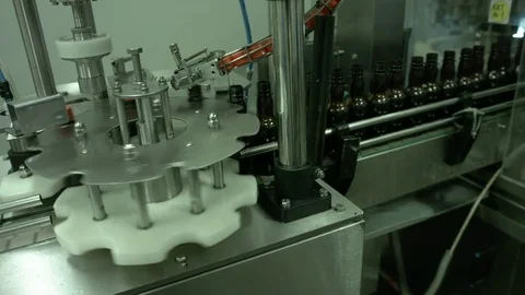 The production of medicines in bottles Stock Footage 76320024