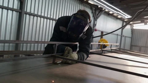 Production of metal structures and maintenance of construction works using the Stock Footage 166376134