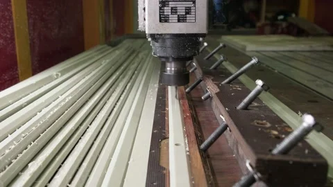 Production, milling machine cuts a hole, factory work, production work Stock Footage 237099988