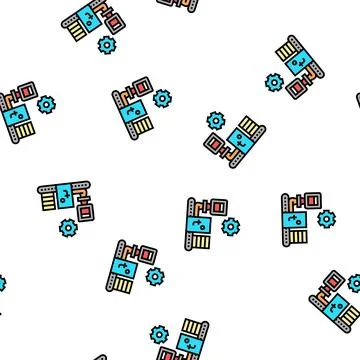 Production mineral wool vector seamless pattern Stock Illustration