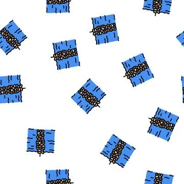 Production mussel vector seamless pattern Stock Illustration