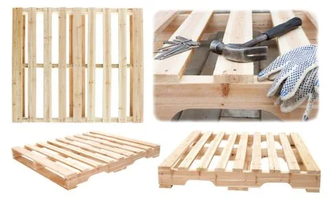 Production of pallets Stock Photos