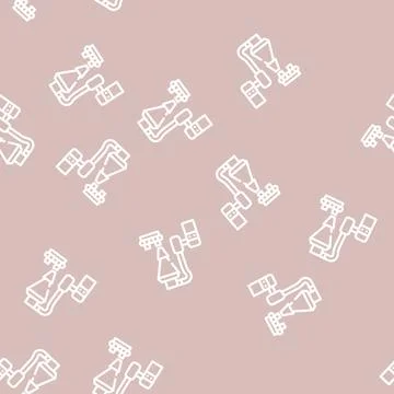 Production peat briquettes line vector seamless pattern 스톡 일러스트