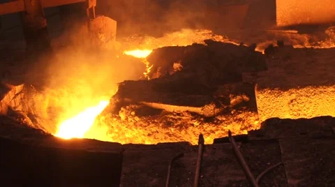 Production of pig iron Stock Footage 40978856