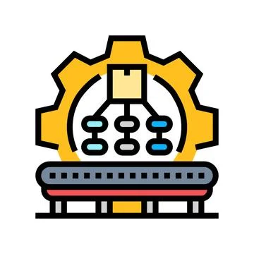 Production planning color icon vector illustration Stock Illustration