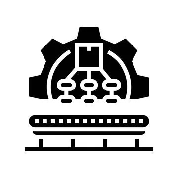 Production planning glyph icon vector illustration 스톡 일러스트