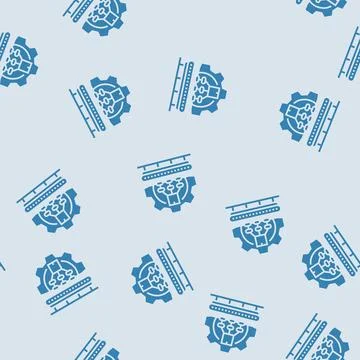 Production planning glyph seamless pattern Stock Illustration