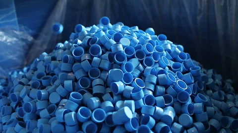 Production Of Plastic Bottle Caps Stock Footage 56227102