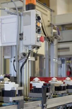 Production of plastic components Stock Photos