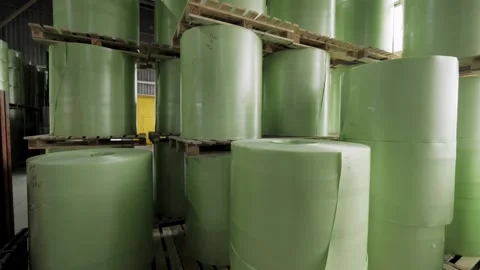 Production of plastic containers for eggs Stock Footage 148437940