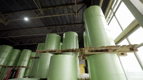 Production of plastic containers for eggs Stock Footage 148437956