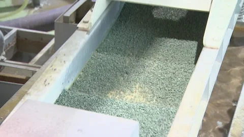 Production of plastic that decomposes. Green Plastic. Decaying plastic. Stock Footage 248753101