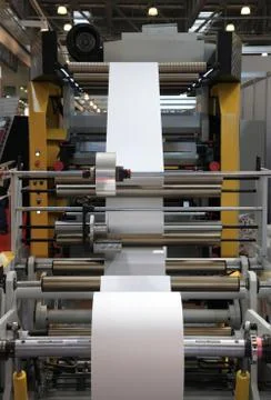 The production of plastic packages Stock Photos