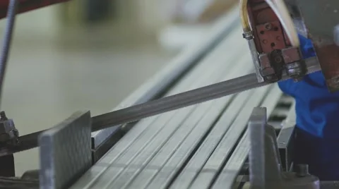 Production of plastic windows. Components of PVC windows Stock Footage 68887903