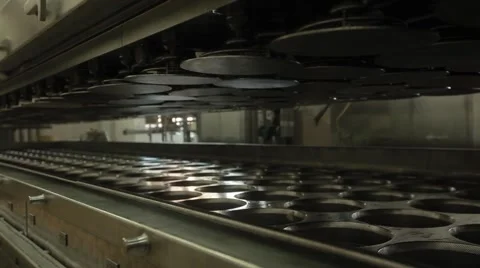 Production press for cheese Stock Footage 49159790