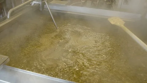 Production process of alcoholic beverage in distillery Stock Footage 87614310