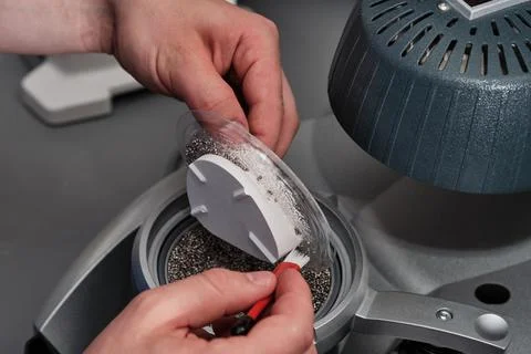 Production process of the clear aligner. Orthodontic clear aligner Stock Photos