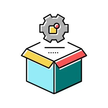 Production process color icon vector illustration Stock Illustration