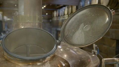 Production process in distillery Stock Footage 87614511