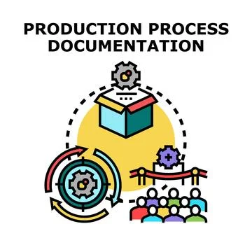 Production process documentation and workflow management イラスト素材