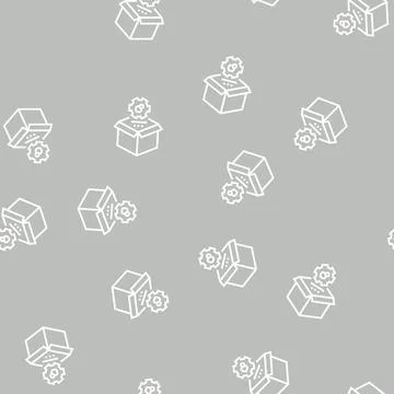 Production process line seamless pattern Stock Illustration