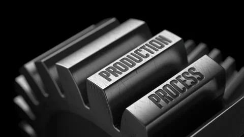 Production Process on the Metal Gears Stock Illustration