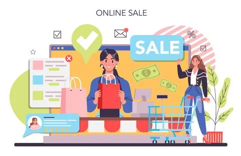 Production process online service or platform. Entrepreneurship Stock Illustration