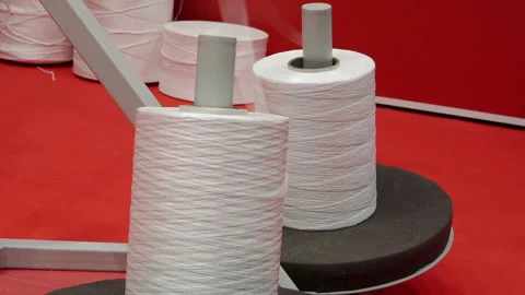 Production process of plastic bags. Stock Footage 170356216