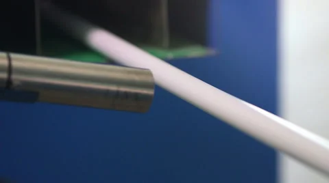 Production process of plastic pipes at the plant Stock Footage 62470642