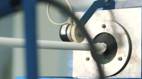 Production process of plastic pipes at the plant Stock Footage 62470671