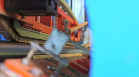Production process of plastic pipes at the plant Stock Footage 62470946