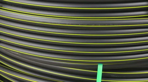 Production process of plastic pipes at the plant Stock Footage 62471070