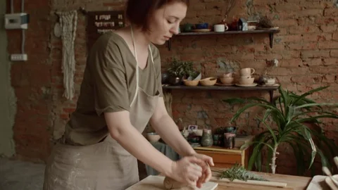 The production process in the pottery workshop of the potter. Stock Footage 118308845