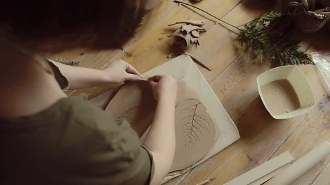 The production process in the pottery workshop of the potter. Stock Footage 118348793