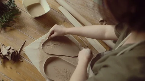 The production process in the pottery workshop of the potter. Stock Footage 118348937