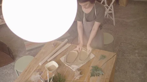 The production process in the pottery workshop of the potter. Stock Footage 118349058