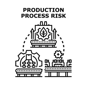 Production process risk management system vector illustration イラスト素材