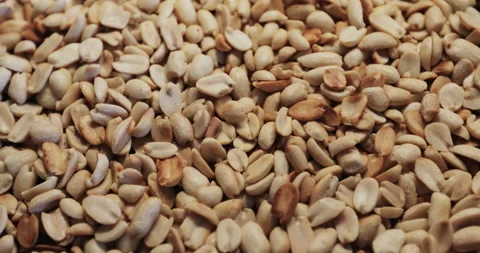 Production process of roasted crunchy nuts. Stock Footage 136680368