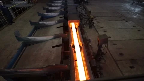The production process in the rolling mill Stock Footage 89717148