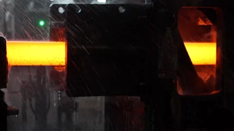 The production process in the rolling mill Stock Footage 89717189