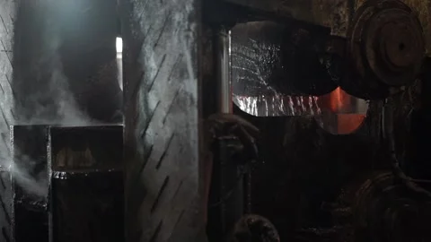 The production process in the rolling mill Stock Footage 89717206