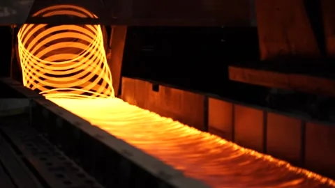 The production process in the rolling mill Stock Footage 89717250
