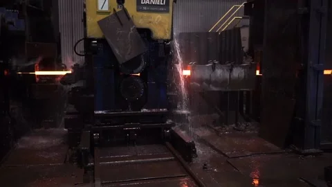 The production process in the rolling mill Stock Footage 89818876