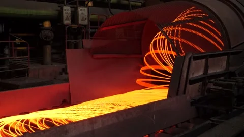 The production process in the rolling mill Vidéo 140676737