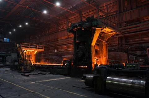 The production process in the rolling mill Stock Photos
