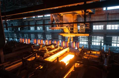 The production process in the rolling mill Stock Photos
