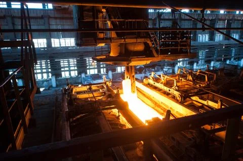 The production process in the rolling mill Stock Photos